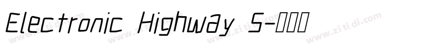 Electronic Highway S字体转换